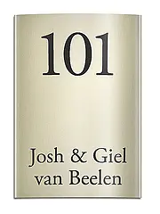 Hausnummernschild aus Edelstahl