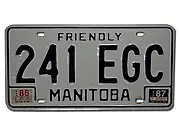 Kanadisches Nummernschild aus Manitoba