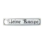Emaille Schild "Kleine Kneipe"
