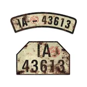 historische Motorrad Kennzeichen - 2er-Set - Rostoptik