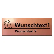 modernes Briefkastenschild - Rose