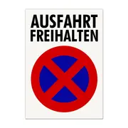Halteverbot - Schild - Ausfahrt freihalten