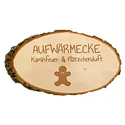 winterliches Schild mit Gravur