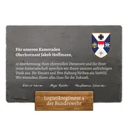 Schiefertafel zur Dienstauszeichnung