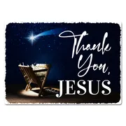 Blechschild Weihnachten "Thank You, Jesus"