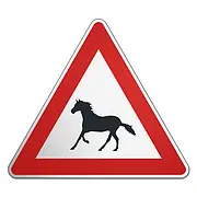 Verkehrszeichen - Turnierpferde - Schenkellänge: 58 cm