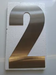 Edelstahl Hausnummer 2 