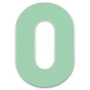 Farbige Edelstahl Hausnummer 0