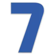 Farbige Edelstahl Hausnummer 7