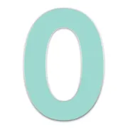 Farbige Edelstahl Hausnummern 0