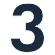 Farbige Edelstahl Hausnummer 3