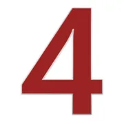 Farbige Edelstahl Hausnummer 4