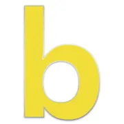 Farbige Edelstahl Hausnummer Buchstabe b