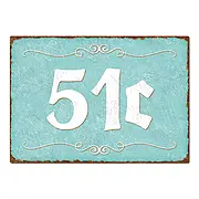 Hausnummer im Vintage Stil