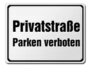 Parkverbotsschild - Privatstraße -  Größe: 42 x 31,5 cm