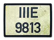 Historisches Nummernschild Weimarer Republik vintage