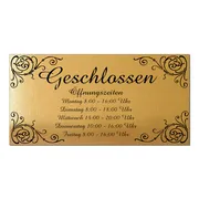 Schild aus Alu - gold