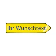 Richtungspfeil mit Wunschtext