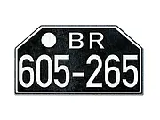 BR Motorradkennzeichen aus der Britischen Besatzungszone Rheinland
