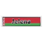 Namensschild mit Flagge Weißrussland