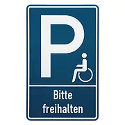 Behindertenparkplatzschild - Größe: 25 x 40 cm