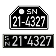 Historisches Nummernschild aus der Besatzungszone - Look Neu