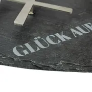 Schieferschild mit Schlägel und Eisen