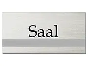 Hinweisschild aus Aluminium - Saal