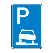Verkehrszeichen - Parken auf Gehwegen