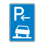 Verkehrszeichen - Parken auf Gehwegen rechts