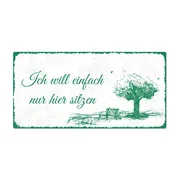 Vintageschild mit Lieblingsspruch