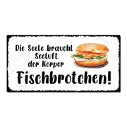 Vintageschild Fischbrötchen