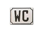 Toilettenschild aus Aluminium - Größe: 16 x 11 cm