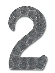 Ziffer 2 - H: 13 cm
