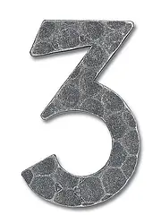 Ziffer 3 - H: 13 cm