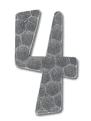 Ziffer 4 - H: 13 cm