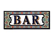Bar - Schriftzug aus spanischen Fliesen