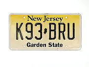 US- Nummernschild aus New Jersey - Größe: 30 x 15 cm