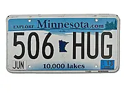 Amerikanisches Nummernschild Minnesota