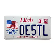 USA Kennzeichen Utah - In God we trust