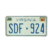 US-Kennzeichen Virginia