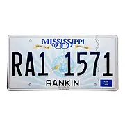 amerikanisches Nummernschild Mississippi