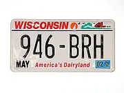 US- Nummernschild aus Wisconsin - Größe: 30 x 15 cm