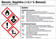 Gefahrstoffetikett »G004: Benzin (<0,​1% Benzol)« 