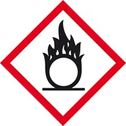 GHS-​Gefahrenpiktogramm »Symbol 03: Flamme über Kreis« 
