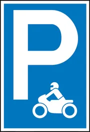 Parkplatzschild »Symbol: P - Motorrad (Symbol)« 