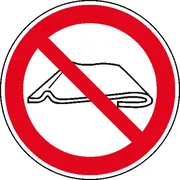 Verbotsschild »Nicht falten oder zusammenschieben« 