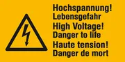 Warn-​Kombischild »Hochspannung Lebensgefahr« 