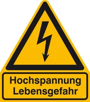 Warn-​Kombischild »Hochspannung Lebensgefahr« 